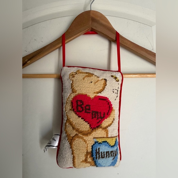 Disney Other - Disney Classic Winnie the Pooh 9”x6”Knit Embroidered Tapestry Pillow Be My Hunny